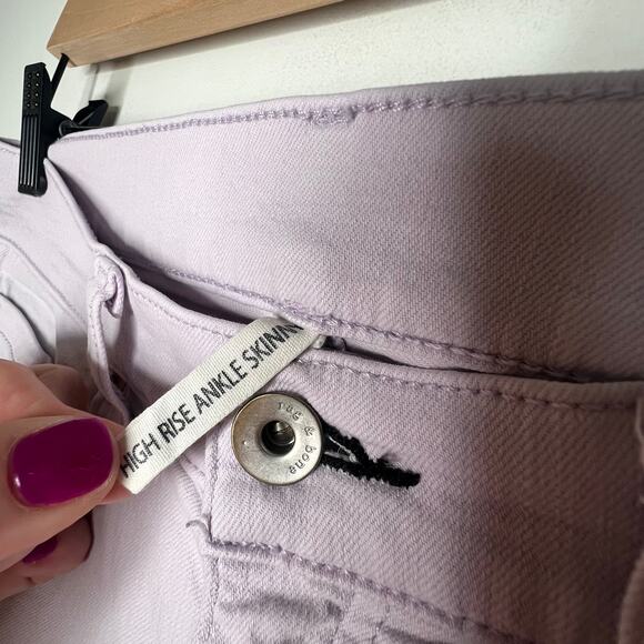 Rag & Bone Lilac High Rise Ankle Skinny Jeans Size 30 - Picture 4 of 8